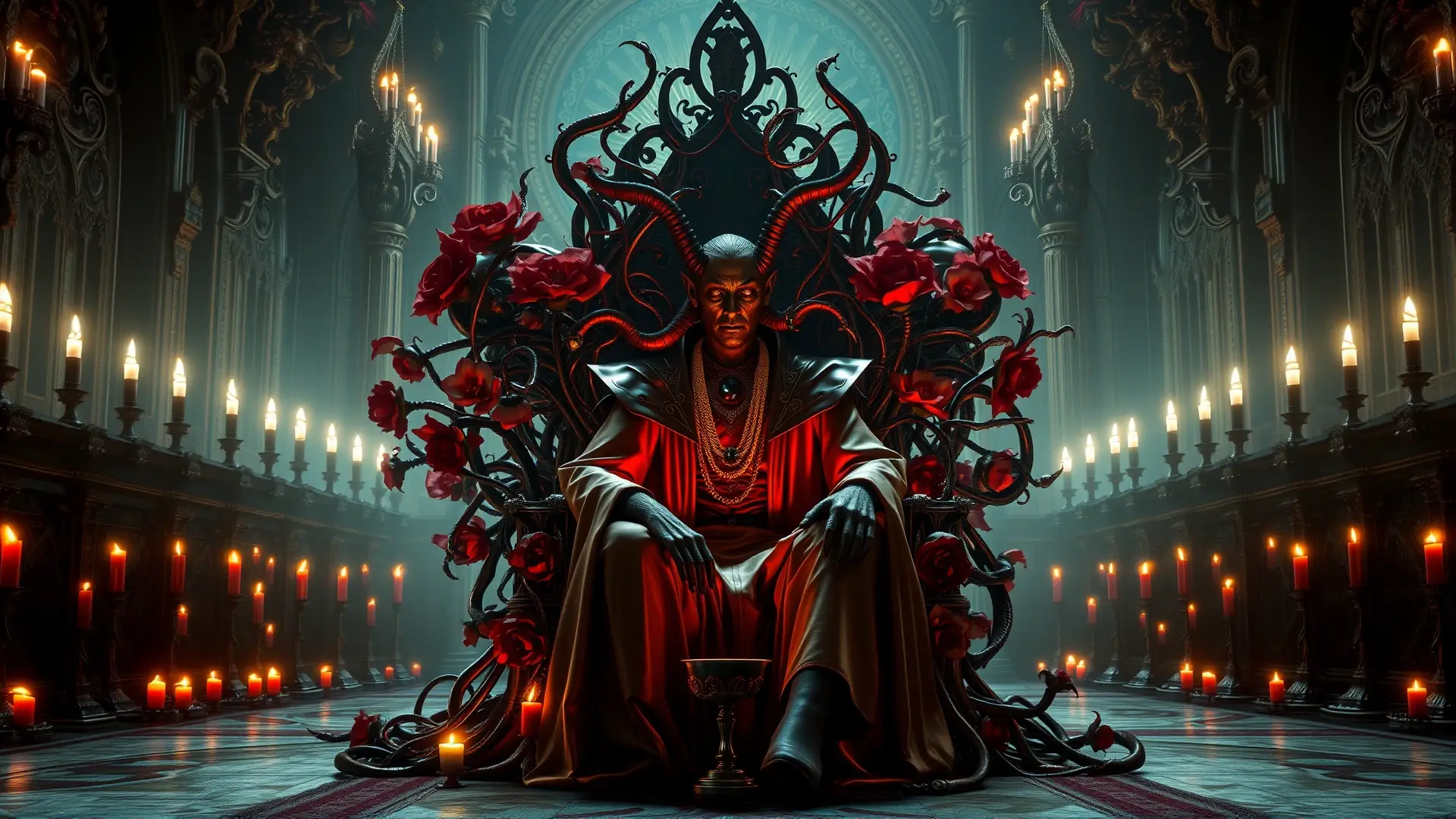 Asmodeo, demonio andrógino, reina en opulencia oscura