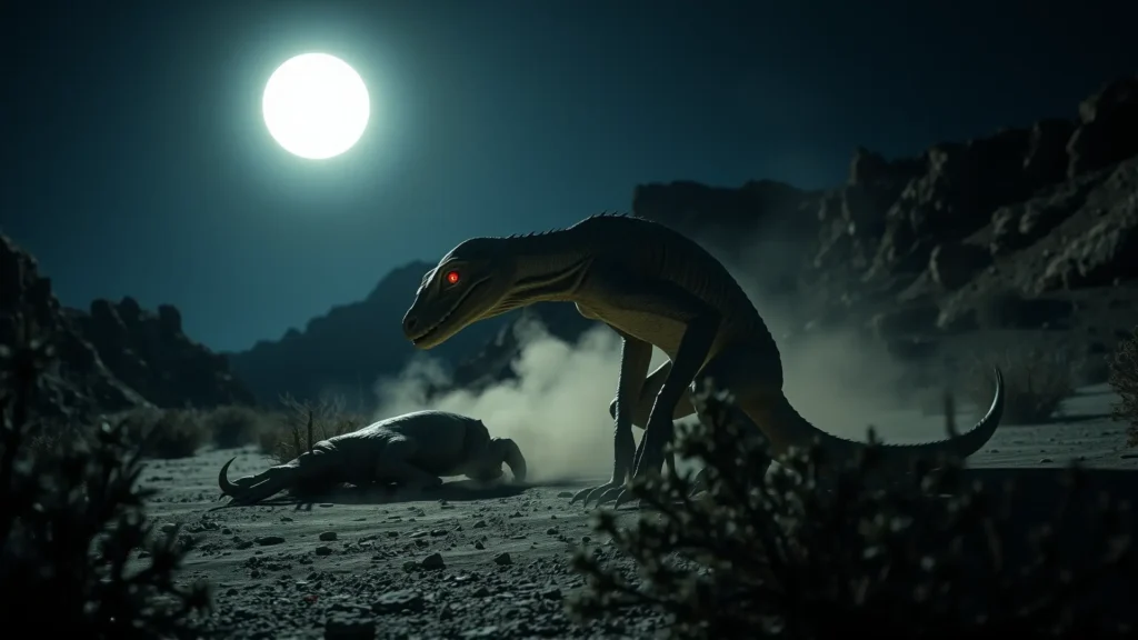 Chupacabra acecha en desolado cañón lunar