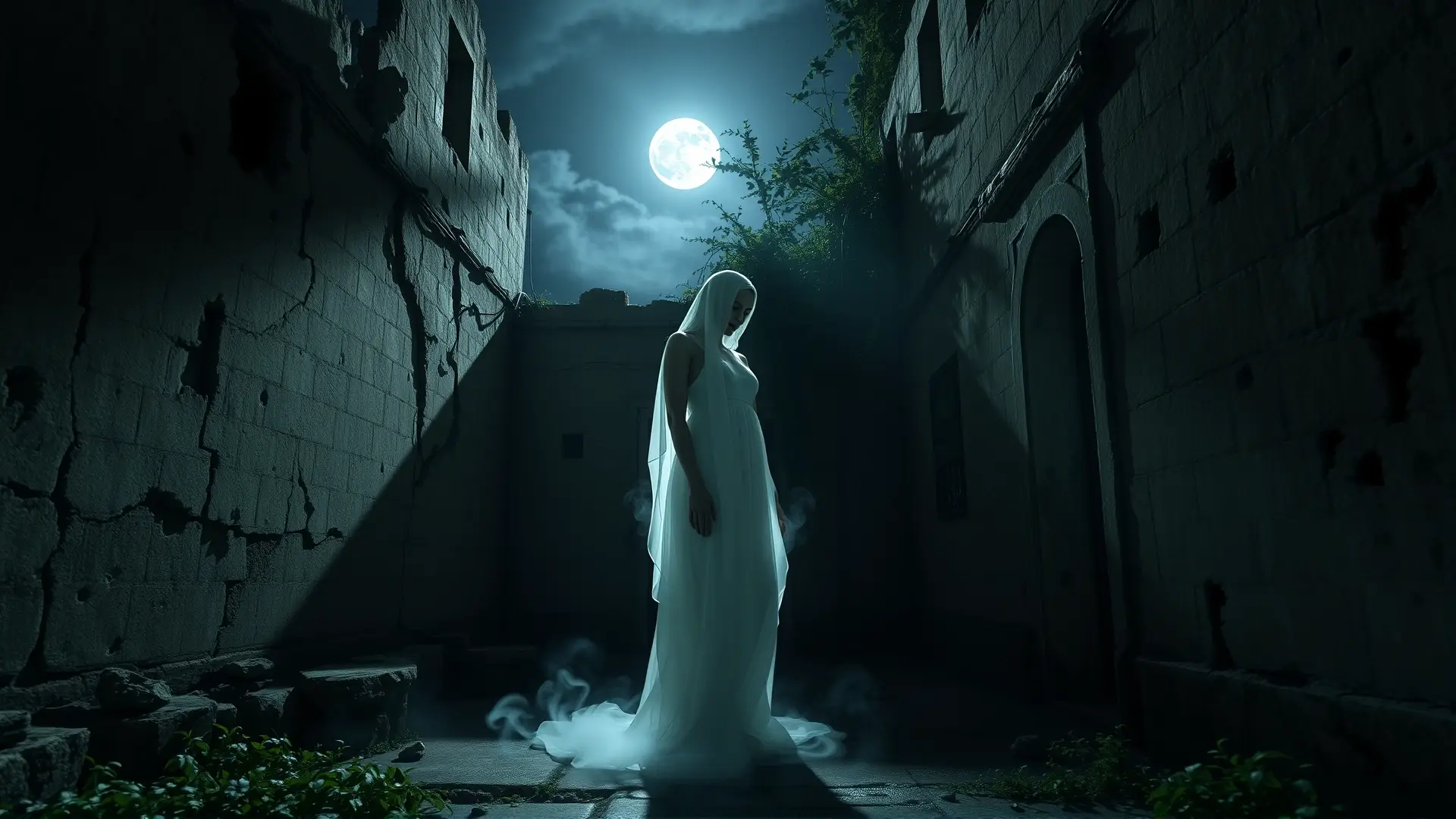 Aparece una dama espectral en ruinas cubanas