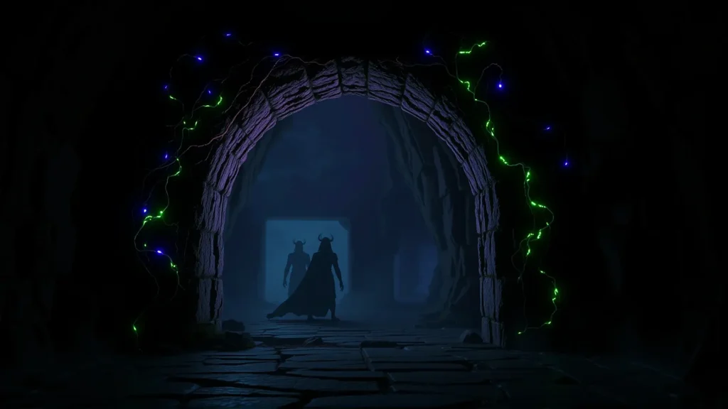 Arco antiguo bioluminiscente guarda un mundo extraño