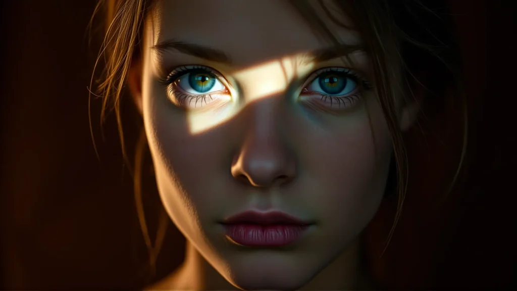 Retrato hiperrealista de una joven peluda y digna