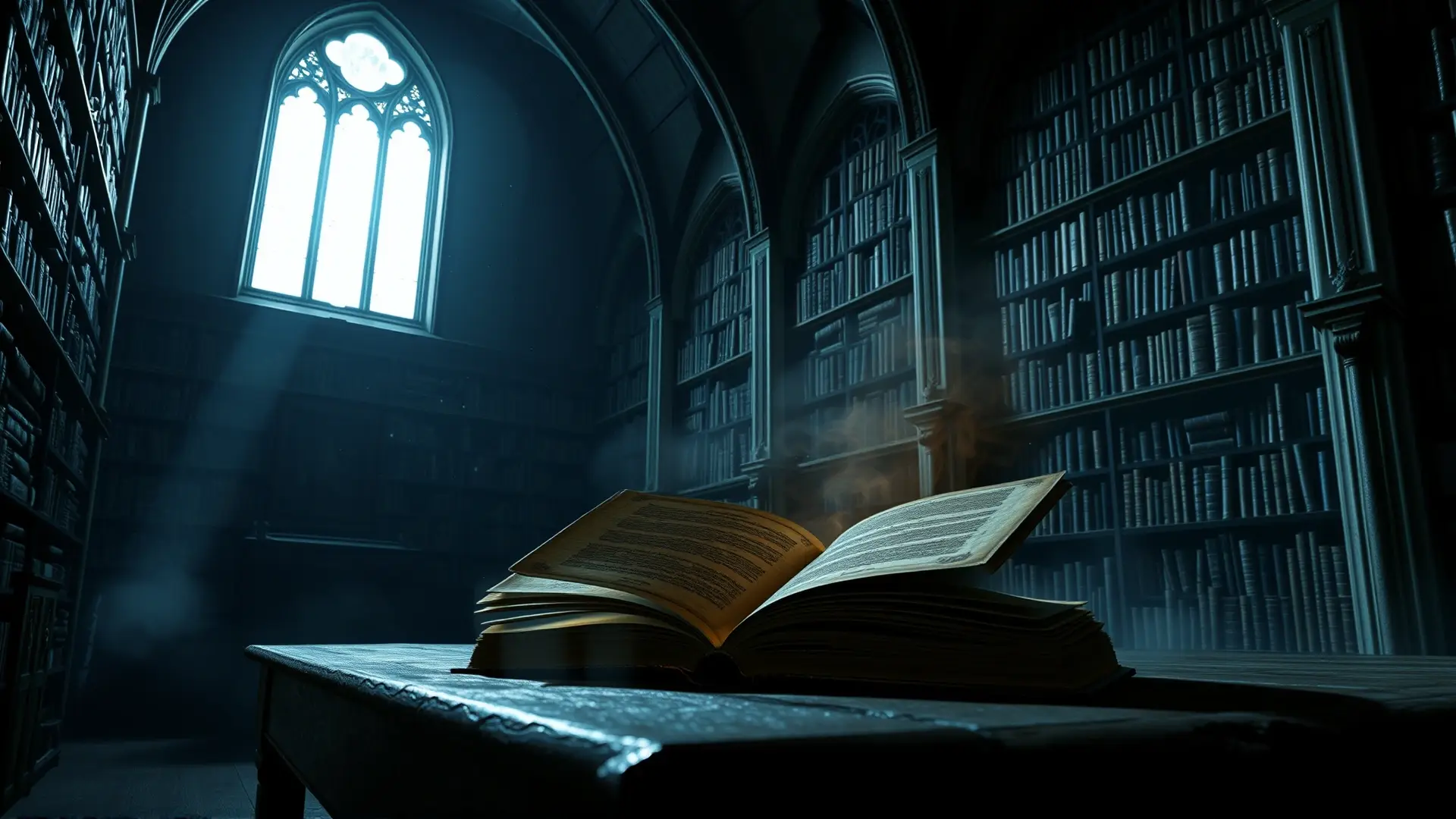 Un libro antiguo irradia misterio en sombras
