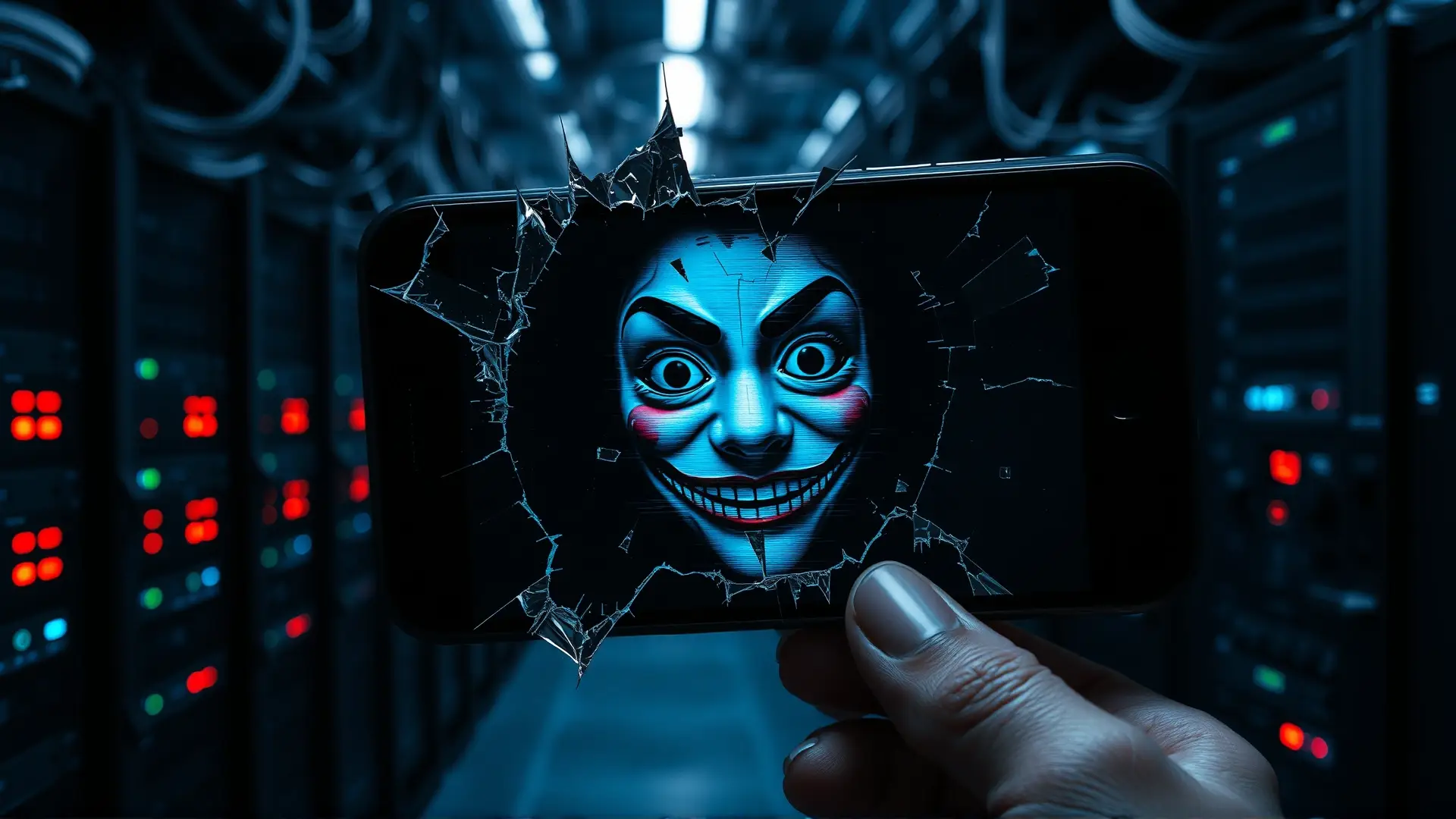 Una cara digital rota infunde terror