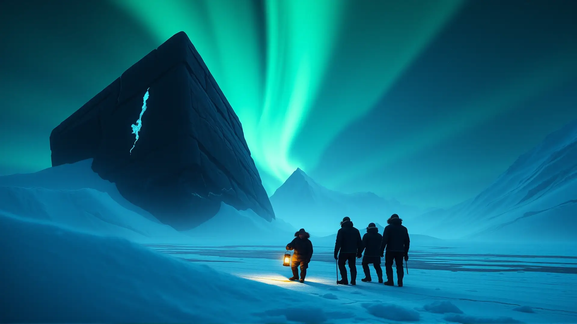 Exploradores se acercan a una estructura alienígena