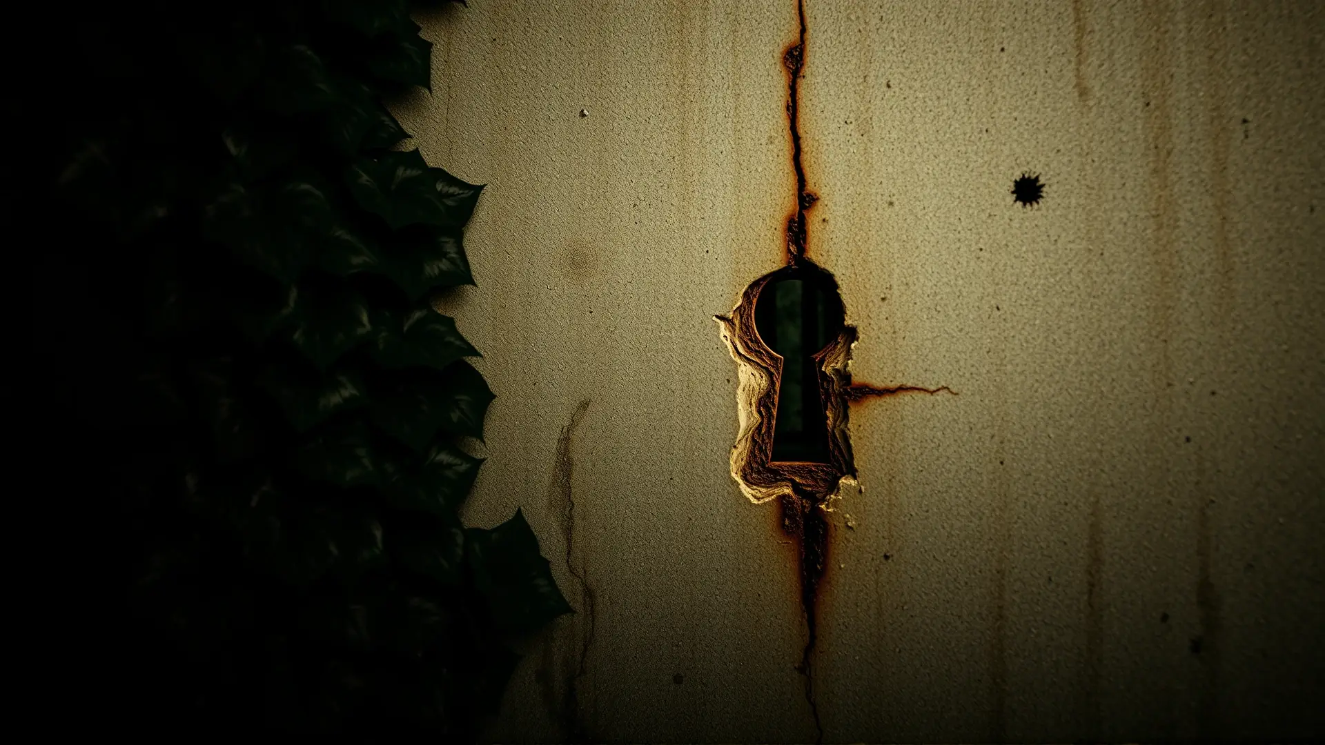 Muro antiguo y sombrío sugiere encierro y olvido