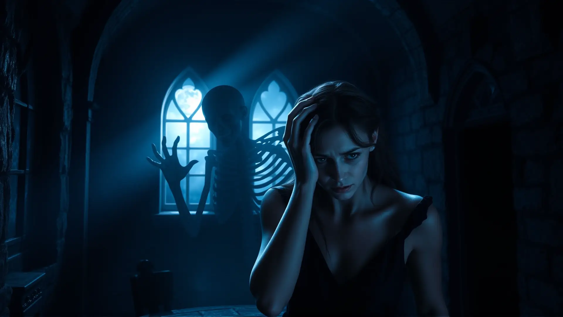 Angustia espectral en penumbra tormentosa