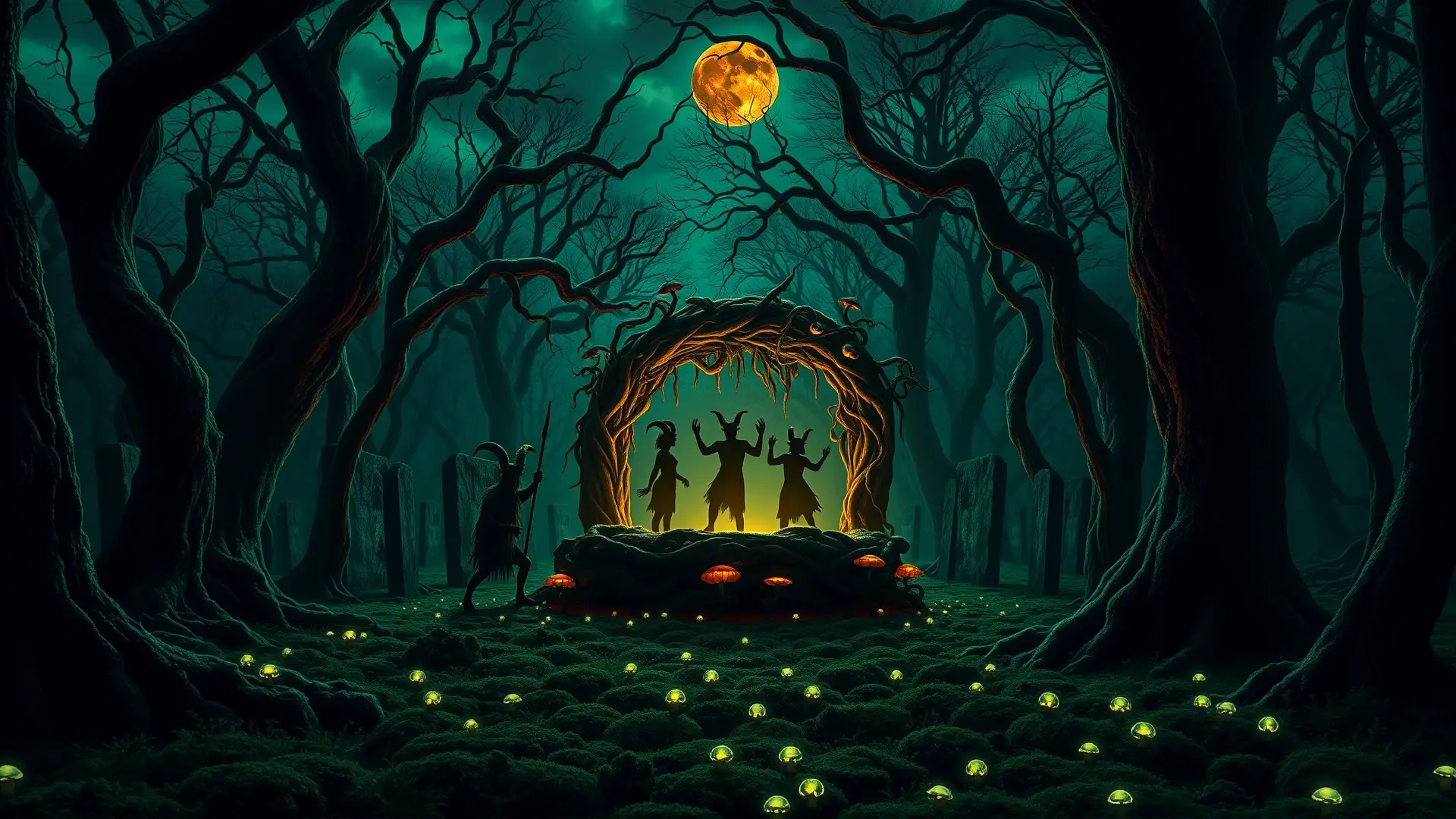 Bosque ancestral, ritual oscuro y belleza inquietante