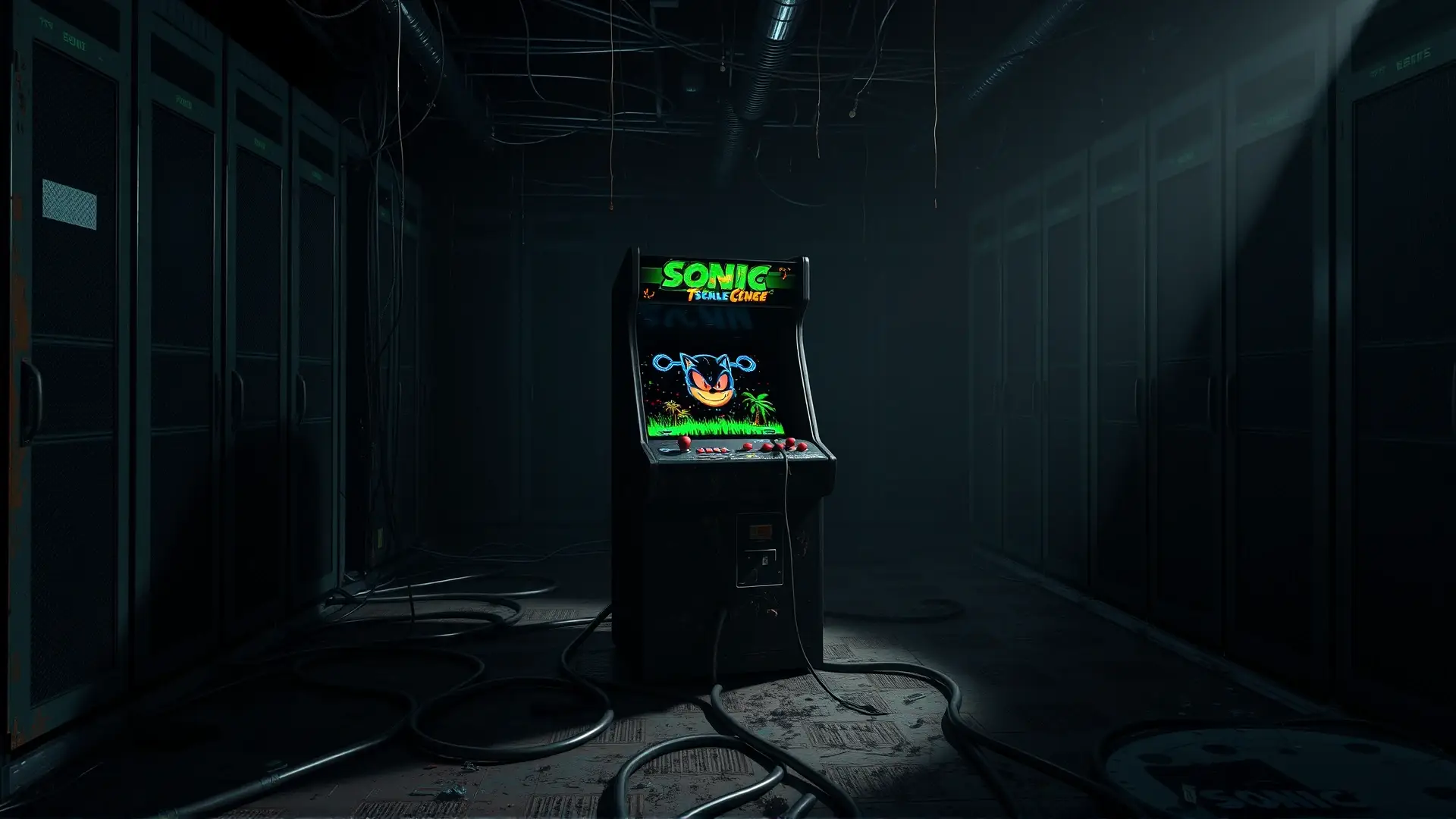 Terror retro digital en oscuridad total