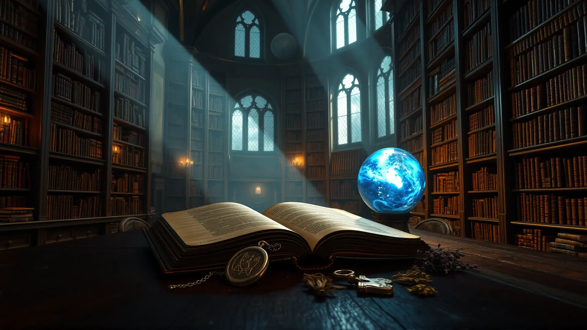 Una biblioteca antigua irradia misterio y saber