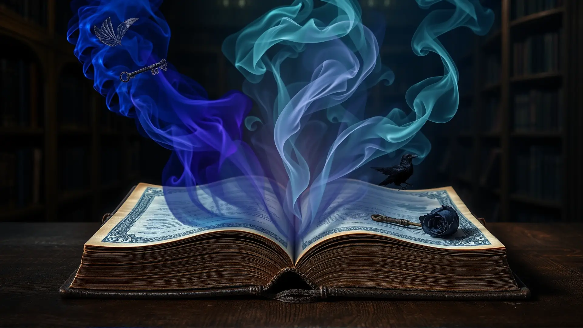 Un antiguo libro emana misteriosa niebla mágica